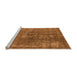 Sideview of Machine Washable Oriental Orange Industrial Area Rugs, wshurb2231org