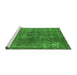 Sideview of Machine Washable Oriental Green Industrial Area Rugs, wshurb2231grn
