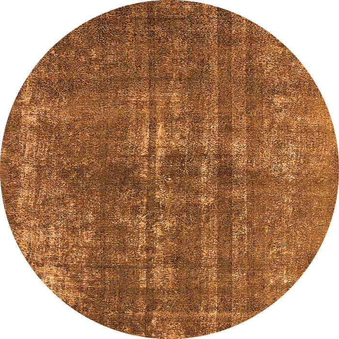 Round Oriental Orange Industrial Rug, urb2231org