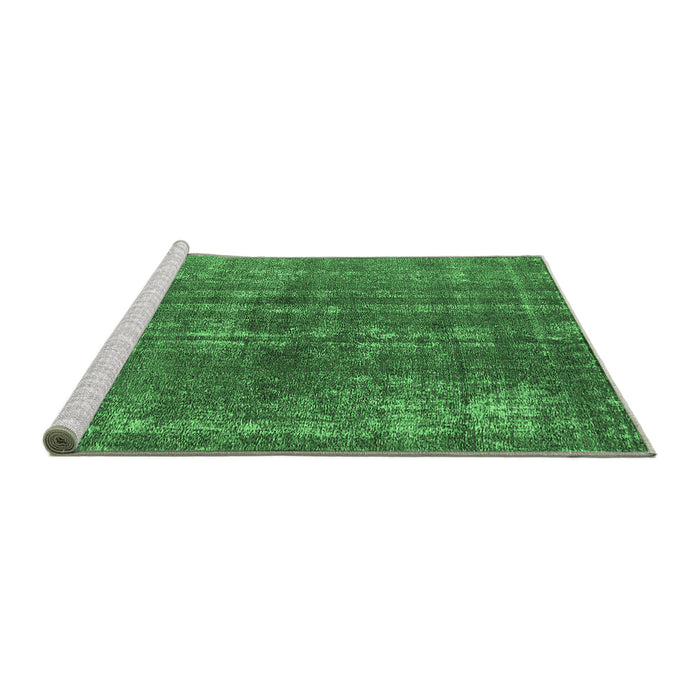 Sideview of Machine Washable Oriental Emerald Green Industrial Area Rugs, wshurb2231emgrn