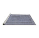 Sideview of Machine Washable Industrial Modern Slate Blue Grey Blue Rug, wshurb2232