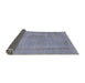 Sideview of Mid-Century Modern Slate Blue Grey Oriental Rug, urb2232