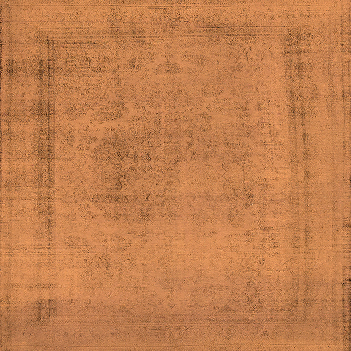 Square Oriental Orange Industrial Rug, urb2232org