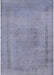 Mid-Century Modern Slate Blue Grey Oriental Rug, urb2232