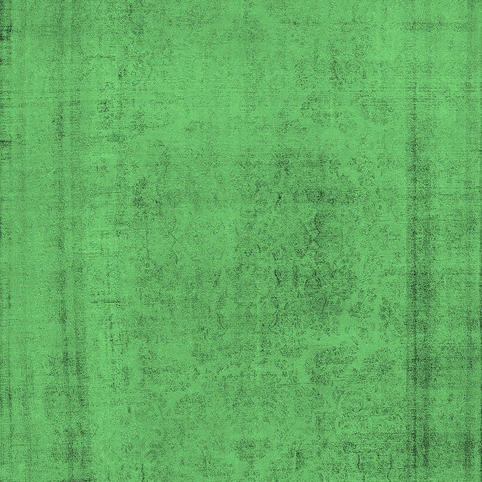 Machine Washable Oriental Emerald Green Industrial Area Rugs, wshurb2232emgrn
