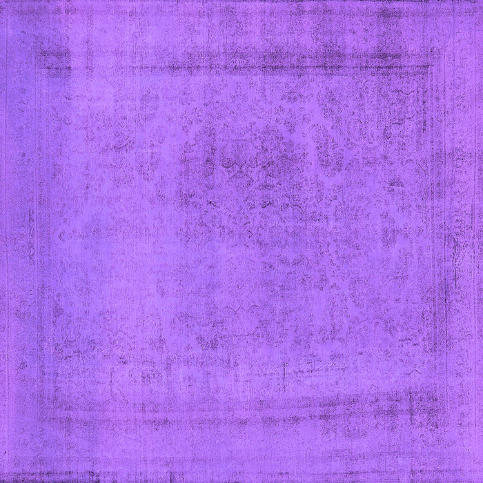 Square Machine Washable Oriental Purple Industrial Area Rugs, wshurb2232pur