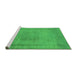 Sideview of Machine Washable Oriental Green Industrial Area Rugs, wshurb2232grn