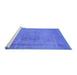 Sideview of Machine Washable Oriental Blue Industrial Rug, wshurb2232blu