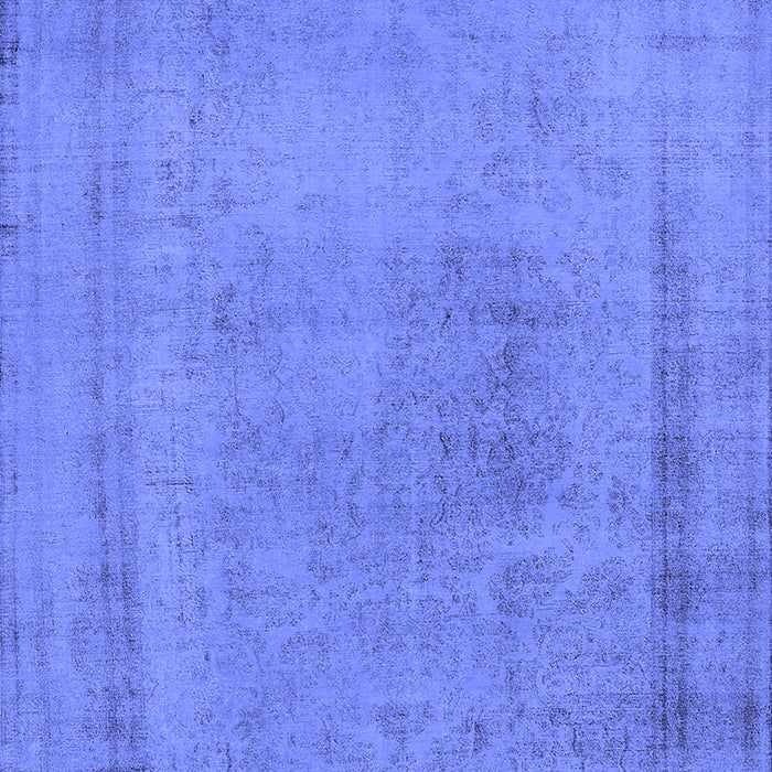 Machine Washable Oriental Blue Industrial Rug, wshurb2232blu