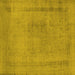 Square Oriental Yellow Industrial Rug, urb2232yw