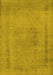 Machine Washable Oriental Yellow Industrial Rug, wshurb2232yw