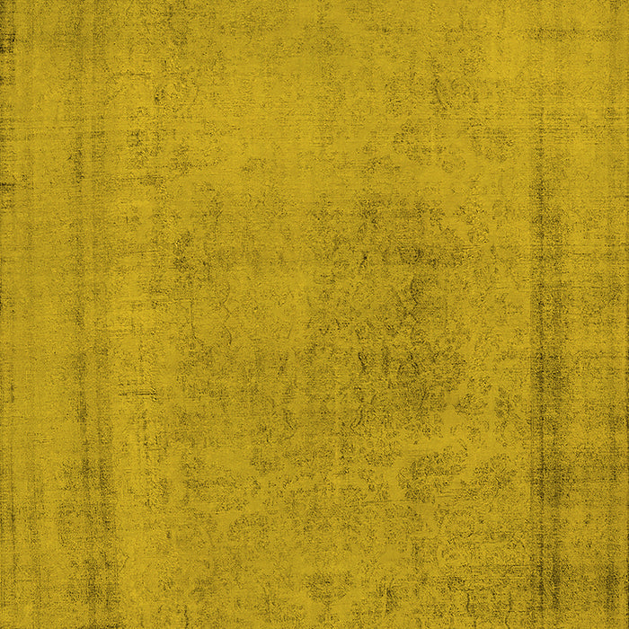 Machine Washable Oriental Yellow Industrial Rug, wshurb2232yw