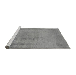 Sideview of Machine Washable Oriental Gray Industrial Rug, wshurb2232gry