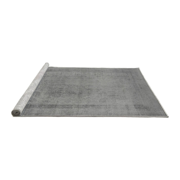 Sideview of Machine Washable Oriental Gray Industrial Rug, wshurb2232gry