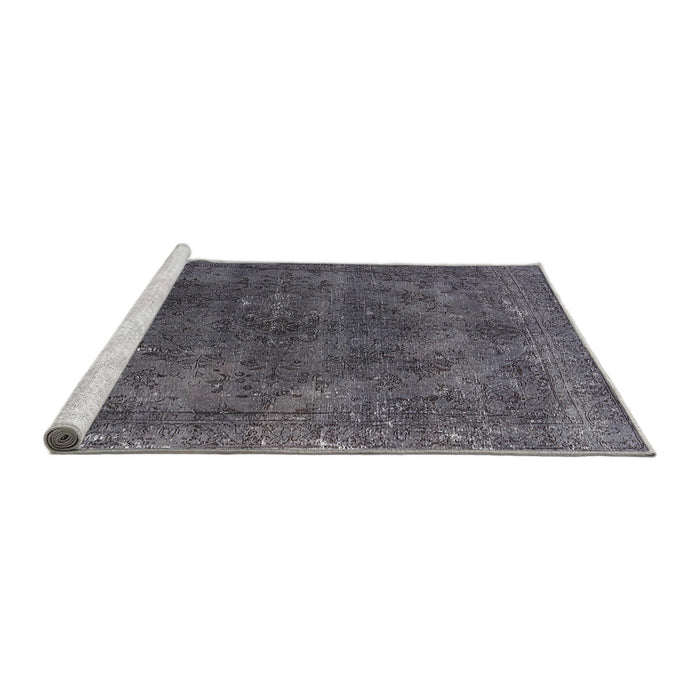 Sideview of Machine Washable Industrial Modern Gray Rug, wshurb2233