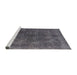 Sideview of Machine Washable Industrial Modern Gray Rug, wshurb2233