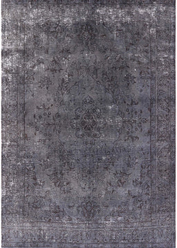 Mid-Century Modern Gray Oriental Rug, urb2233