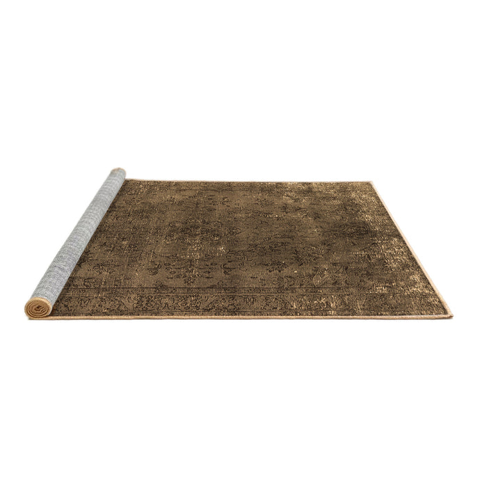 Sideview of Machine Washable Oriental Brown Industrial Rug, wshurb2233brn