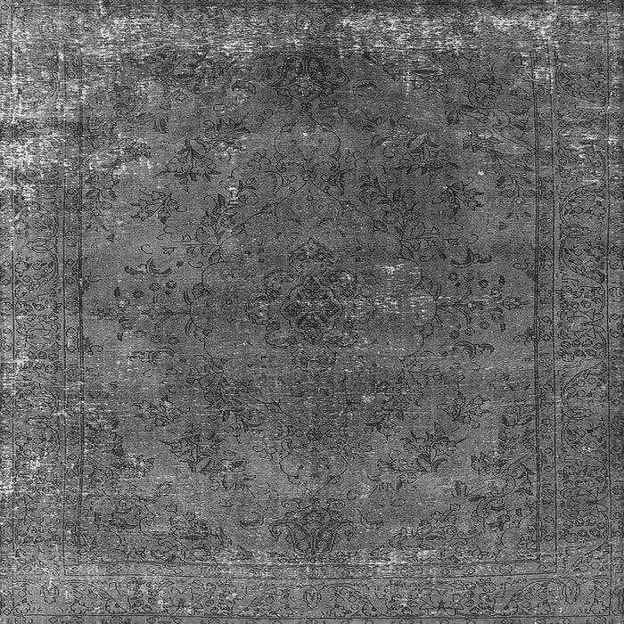 Square Machine Washable Oriental Gray Industrial Rug, wshurb2233gry