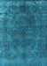 Oriental Light Blue Industrial Rug, urb2233lblu