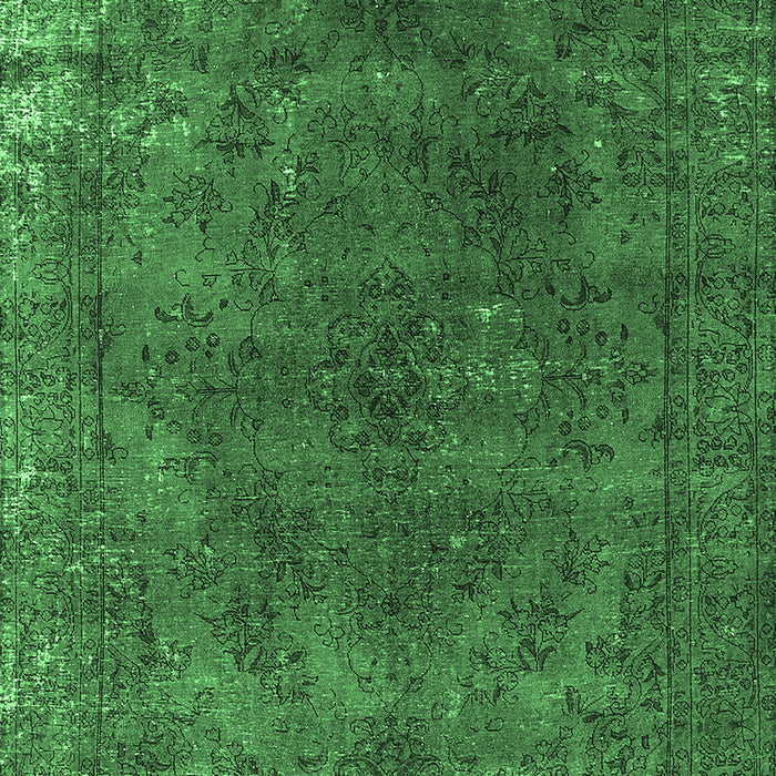 Machine Washable Oriental Emerald Green Industrial Area Rugs, wshurb2233emgrn