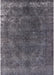 Machine Washable Industrial Modern Gray Rug, wshurb2233