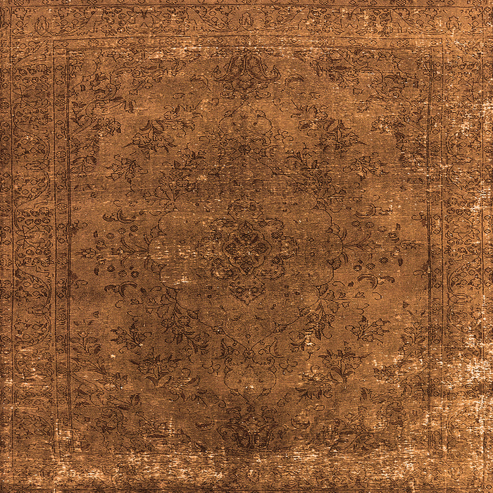 Square Oriental Orange Industrial Rug, urb2233org