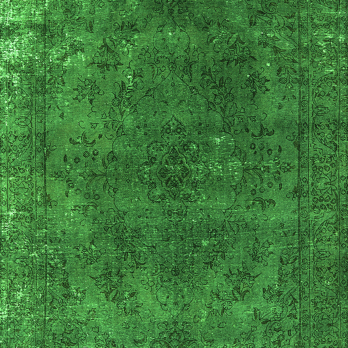 Machine Washable Oriental Green Industrial Area Rugs, wshurb2233grn
