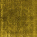 Square Oriental Yellow Industrial Rug, urb2233yw