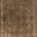 Square Oriental Brown Industrial Rug, urb2233brn