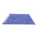 Sideview of Machine Washable Oriental Blue Industrial Rug, wshurb2234blu