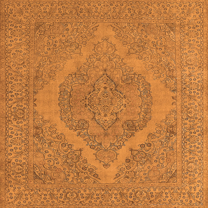 Square Oriental Orange Industrial Rug, urb2234org