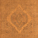 Square Oriental Orange Industrial Rug, urb2234org