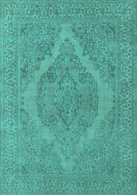 Oriental Turquoise Industrial Rug, urb2234turq