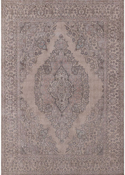 Mid-Century Modern Puce Purple Oriental Rug, urb2234