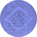 Round Oriental Blue Industrial Rug, urb2234blu