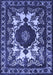 Machine Washable Oriental Blue Industrial Rug, wshurb2235blu