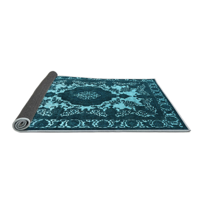 Sideview of Oriental Light Blue Industrial Rug, urb2235lblu