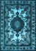 Machine Washable Oriental Light Blue Industrial Rug, wshurb2235lblu