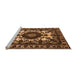 Sideview of Machine Washable Oriental Orange Industrial Area Rugs, wshurb2235org