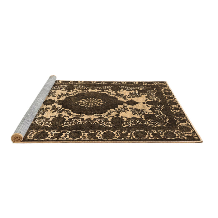 Sideview of Machine Washable Oriental Brown Industrial Rug, wshurb2235brn