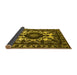 Sideview of Oriental Yellow Industrial Rug, urb2235yw