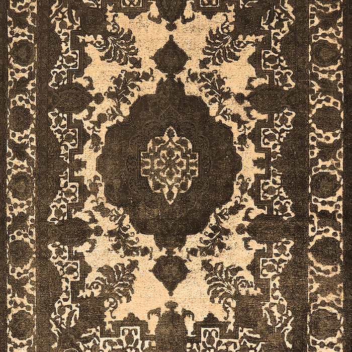 Machine Washable Oriental Brown Industrial Rug, wshurb2235brn