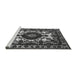 Sideview of Machine Washable Oriental Gray Industrial Rug, wshurb2235gry