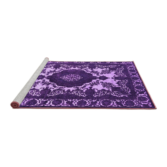 Sideview of Machine Washable Oriental Purple Industrial Area Rugs, wshurb2235pur
