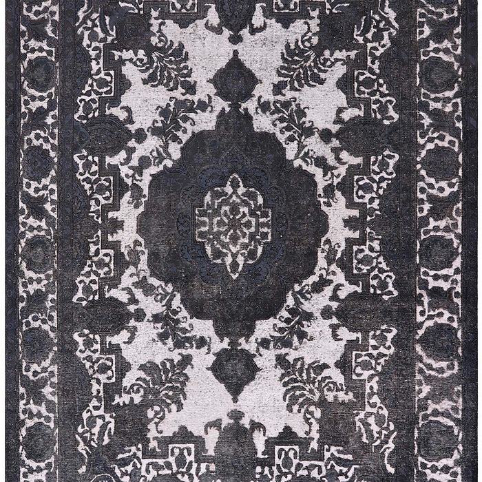 Mid-Century Modern Dark Gray Oriental Rug, urb2235
