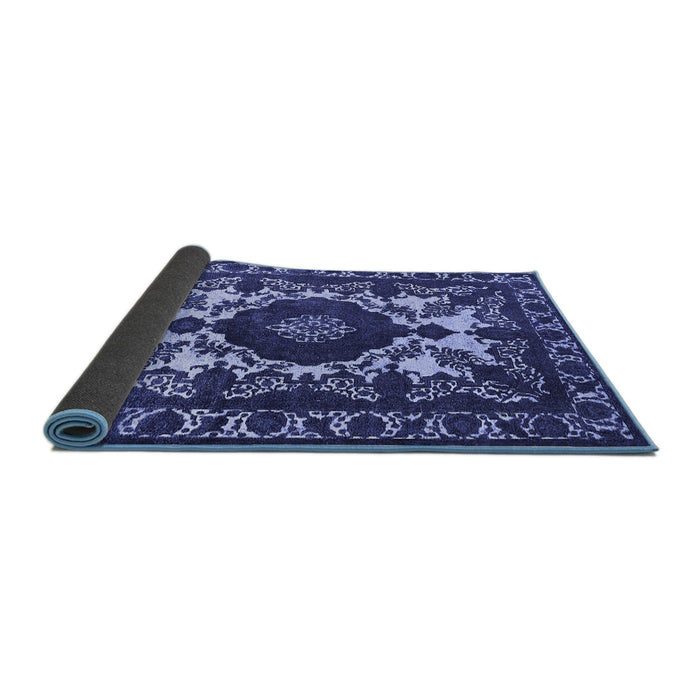 Sideview of Oriental Blue Industrial Rug, urb2235blu