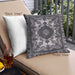 Front View of Mid-Century Modern Urban Square Dark Gray Throw Pillow, 18 inch by 18 inch, pwurb2235