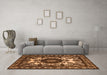 Machine Washable Oriental Orange Industrial Area Rugs in a Living Room, wshurb2235org