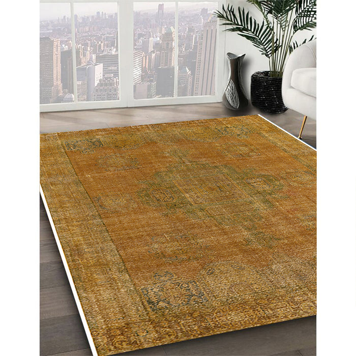 Machine Washable Industrial Modern Cinnamon Brown Rug in a Family Room, wshurb2236